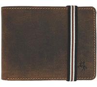 VISCONTI Cartera de cuero con cierre elástico, bloqueo RFID y Tap and Go BN3, Silver, Talla única, Moderno