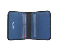 VISCONTI Cartera de Cuero Delgado Colección Lank con RFID y Tap and Go VSL34 Negro/Azul