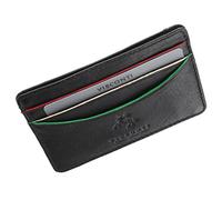 Visconti Colección Augusta Oakmont Tarjetero de Crédito Delgado de Cuero AG15 Negro