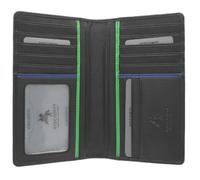 VISCONTI Colección Bond Jaws Cartera de Chaqueta de Cuero para Hombre BD12 Negro/Verde