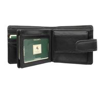 VISCONTI Colección Heritage Strand Cartera de Cuero con Cierre de Lengüeta HT13 Bloqueo RFID Negro