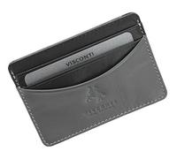VISCONTI Colección Lucca Ramon Tarjetero Delgado de Dos Tonos de Cuero LC35 Gris
