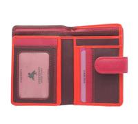 Visconti Colección Rainbow Monedero de Cuero para Mujer Estilo RB51 Ciruela Multi