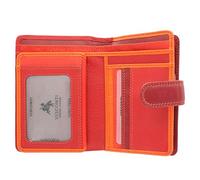 Visconti Colección Rainbow Monedero de Cuero para Mujer Estilo RB51 Rojo Multi