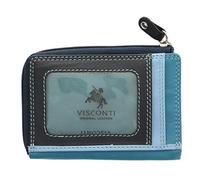 VISCONTI Colección Rainbow PHI PHI Monedero Delgado de Tarjetas de Crédito RB110 Azul Multi