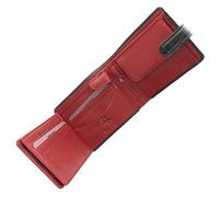 Visconti Colección Torino ATLANTIS Cartera Bi-pliegue de Cuero Curtido Vegetal TR35 Negro/Rojo