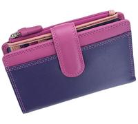 VISCONTI Rainbow Collection RB97 - Cartera de piel con bloqueo RFID, Berry Multi, Talla única, Bolsillo