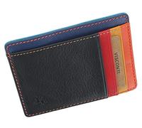 VISCONTI Slim Collection VSL58 - Tarjetero de piel con bloqueo RFID, Negro/Hawaii, One Size, Minimalista