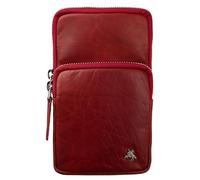 VISCONTI Sling Bags Collection - Bolso cruzado pequeño de piel S5, Red, Talla única