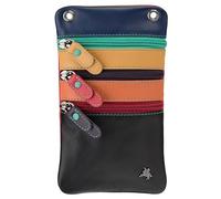 VISCONTI Sling Bags Collection Drew S4b - Bolso cruzado de piel (tamaño pequeño), Negro/Rhumba, Talla única