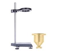 Viscosímetro de 4 tazas para pruebas de viscosidad de pintura y líquidos, taza de inmersión manual con material de latón, incluye cronómetro y soporte ajustable para laboratorio o uso industrial
