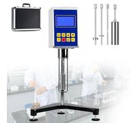 Viscosímetro giratorio digital con 4 husillos, elevación de engranajes helicoidales, rango de 1-100000 mPa.s, 6/12/30/60 RPM, pantalla LCD para líquidos de alta y baja viscosidad en laboratorio e
