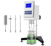 Viscosímetro rotatorio digital, probador de fluidos de alta precisión con 4 rotores y altura ajustable para uso en laboratorio en pinturas y revestimientos