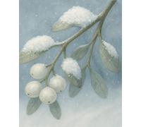 Viscum Under the Snow - Botanical Winter Notebook: 7.5×9.25” Wide-ruled 120 pages