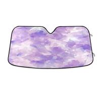 Visera abstracta de acuarela lila, morado, melocotón, para parabrisas de coche, plegable, protección completa, automáticas para automóviles