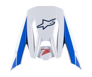 Visera Alpinestars Honda S-M5 Ece 22.06 Blanco-Azul-Rojo Brillante Blanco