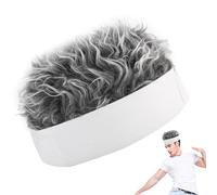 Visera con pelo para hombre, sombrero con peluca, gorro de pelo con pinchos, disfraz retro divertido, accesorio de sombrero novedoso con peluca adjunta para hombres, deportes al aire libre,