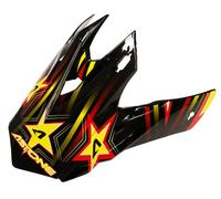 visera cross astone mx400dr wild - negro / rojo / amarillo UNICA