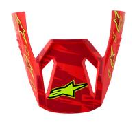Visera de Casco Alpinestars S-M3 Falcon Joven Rojo Flúor/Blanco/Azul/Amarillo Flúor/Brillo Rojo Flúor,Blanco,Azul,Amarillo Flúor,Brillo