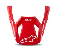 Visera de Casco Alpinestars S-M3 Radium Rojo Flúor/Blanco/Brillo Rojo Flúor,Blanco,Brillo