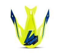 Visera De Casco De Cross Raven Morphous Amarillo Flúor/Azul Amarillo Flúor,Azul