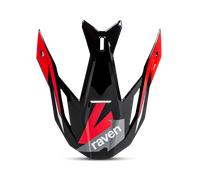 Visera De Casco De Cross Raven Morphous Negro/Rojo Negro,Rojo