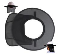 Visera de Casco sin Cabeza con protección UV Transpirable con Chal Desmontable, Protector de sombrilla de Malla para Mujer trabajadora, Hombre, Casco al Aire Libre, Parasol de ala Completa, no Incl
