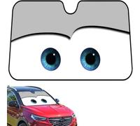 Visera de Coche de Dibujos Animados, Parasol con Ojos para Parabrisas Delantero, Mantiene El Vehículo Fresco(C)
