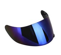 Visera de la Motocicleta Visera de la Lente, Reemplazo de Parabrisas de Lente de Visera de Casco de Motocicleta de Cara Completa Reemplazo Apto para AGV K3SV K5(azul)