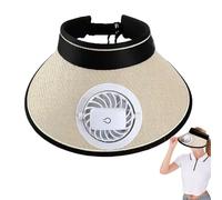 Visera de ventilación con energía Solar: Sombrero con protección UV, tecnología de Flujo de Aire Recargable | Material de poliéster Que Absorbe la Humedad, Accesorio Compacto para la Cabeza, para