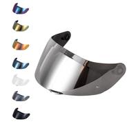 Visera EvoParts GT4-1 GT4-2 compatible con casco AGV K1 K1S K5 K5S listo para pinlock (Plata, XXS-XS-MS-M)