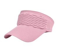 Visera Mujer Deportiva UPF50+ Ajustable - Gorra Visera Sin Parte Superior Transpirable Ultraligera con ala Ancha 8 cm, Talla Única 55-60 cm (FR/ES, Números, 55, 60, Rosa)