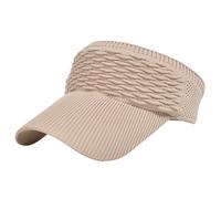 Visera Mujer Deportiva UPF50+ Ajustable - Gorra Visera Sin Parte Superior Transpirable Ultraligera con ala Ancha 8 cm, Talla Única 55-60 cm (FR/ES, Números, 55, 60, Caqui)
