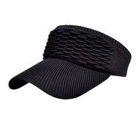 Visera Mujer Deportiva UPF50+ Ajustable - Gorra Visera Sin Parte Superior Transpirable Ultraligera con ala Ancha 8 cm, Talla Única 55-60 cm (FR/ES, Números, 55, 60, Negro)
