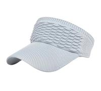 Visera Mujer Deportiva UPF50+ Ajustable - Gorra Visera Sin Parte Superior Transpirable Ultraligera con ala Ancha 8 cm, Talla Única 55-60 cm (FR/ES, Números, 55, 60, Gris Claro)