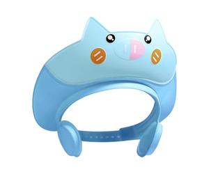 Visera para baño infantil, gorro de fiesta de bebé, gorro flexible de champú, gorro protector de agua antideslizante para protección de ojos/oídos, gorro de lavado para acondicionador de pelo