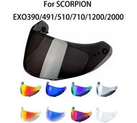 Visera para Casco de Motocicleta Scorpion EXO 491 / 510 / 710 / 1200 / 2000 390 410, Lente Protectora Facial Silver