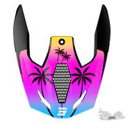 Visera Para Casco Shot Race Gear Furious Miami Naranja Brillante Naranja Brillante