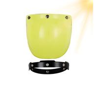 Visera para motocicleta: escudo de casco abierto resistente al impacto, elegante cubierta de lente | Accesorios para casco de conductor, panel protector, equipo de conducción de alta velocidad
