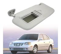 Visera Parasol Interior para Hyundai Accent 2006-2010, Delantero Parabrisas Protección Solar Coche Izquierdo Derecho Lado Conductor Pasajero con Espejo, Beige Gris 852101E860XU, Grey-Left