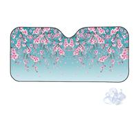 Visera Parasol Parabrisas Coche Flores de Cerezo Azul Parasol Parabrisas M | Delantero Parasol para Ventana Delantera Coche Plegable Universal Pantalla Solar Parabrisas Coche