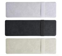 Visera solar extendida para automóvil con diseño de doble fijación, extensor de parasol texturizado de cuero para parabrisas y reducción de deslumbramiento de ventana lateral, soporte para gafas de