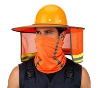 Visera Solar para Casco con Cuello Protector con Banda Reflectante y Malla