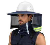 Visera Solar para Casco con Cuello Protector con Banda Reflectante y Malla
