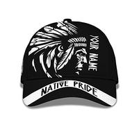 Visera Sombrero Día Mundial De Los Indígenas De Los Nativos Americanos Imprimir Personalizar Nombre Texto Palabra Tapa con Cita del Orgullo Nativo Gorra De Visera Ajustable Hip Hop Gorra