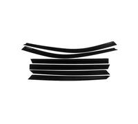 Viseras Acrílicas Protectores De Lluvia para Puertas De para Ford Edge L 2023 Material De PC Protección Estética(Aluminum Alloy Black 6)