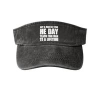 Viseras Compra Un Hombre Que Come Pescado. Un Día Le Enseñará A Un Hombre A Comer Pescado para Toda La Vida. Gorra De Béisbol Unisex Gorras Protección UV Gorra De Golf para Verano Adulto