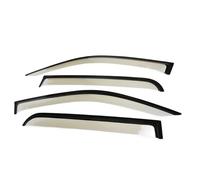 Viseras de Lluvia para Coche para Toyota, para Hilux, para Revo, para Rocco 2016-2021, deflectores de Viento para Ventanas Laterales Puertas automóviles(Black Silver Logo)