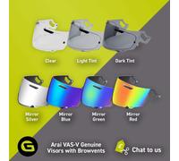 Visera de repuesto para casco Arai VAS-V Shield Max Vision Mirror Blue