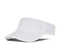 Viseras de Sol Deportivas Unisex Gorra de Golf Sombrero Ligero y Transpirable Malla con Protección UV Cola de Caballo Visera Corta Ajustable Gorras para Sombra en la Playa para Correr y Tenis Blanco